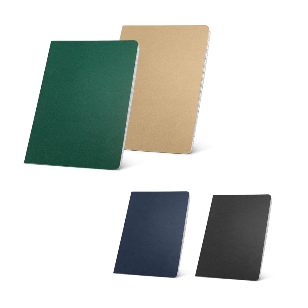 ECOWN. Caderno A5 em cartão kraft reciclado com folhas pautadas